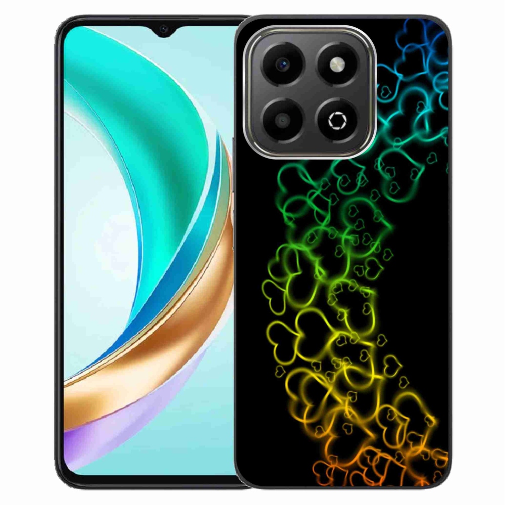 Gelový kryt mmCase na Honor X6b - barevná srdíčka