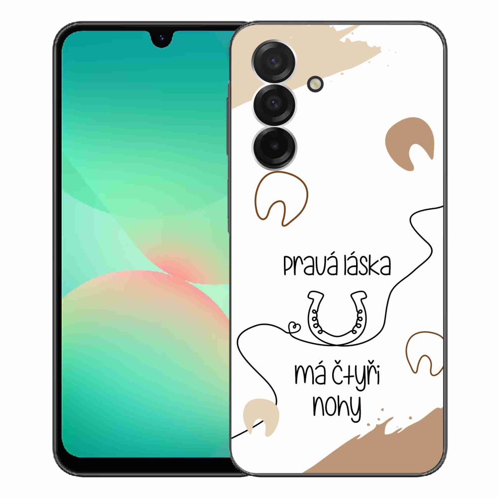 Gelový kryt mmCase na Samsung Galaxy A26 5G - koňský motiv bílé pozadí