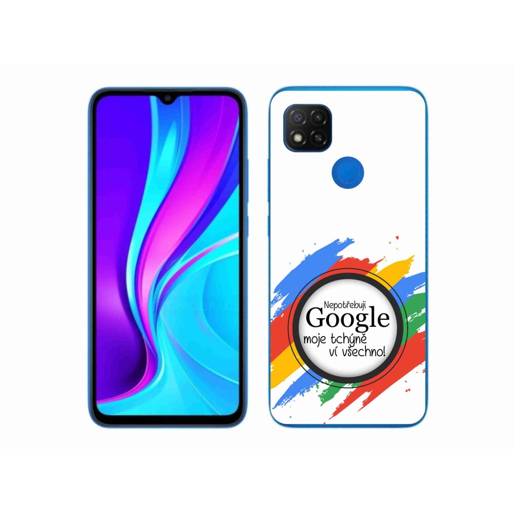 Gelový kryt mmCase na Xiaomi Redmi 9C - tchýně ví všechno bílé pozadí
