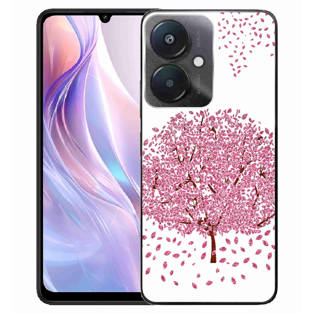 Gelový kryt mmCase na Xiaomi Redmi 13C 5G - kreslený strom s listy