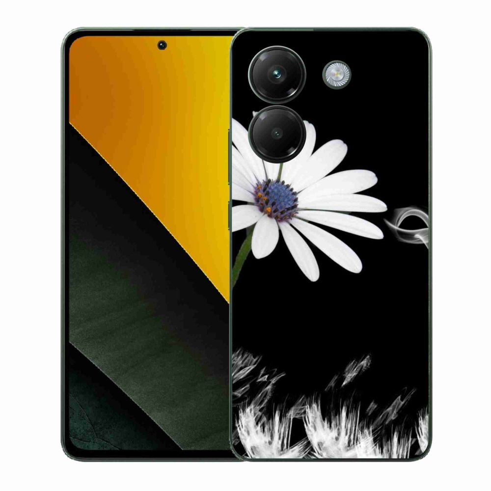 Gelový kryt mmCase na Xiaomi Poco M7 Pro 5G - bílá květina