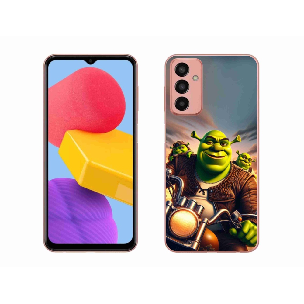 Gelový kryt mmCase na Samsung Galaxy M13 - shrek na motorce