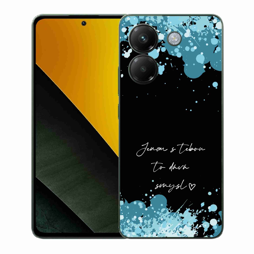 Gelový kryt mmCase na Xiaomi Poco M7 Pro 5G - zamilovaný text černé pozadí