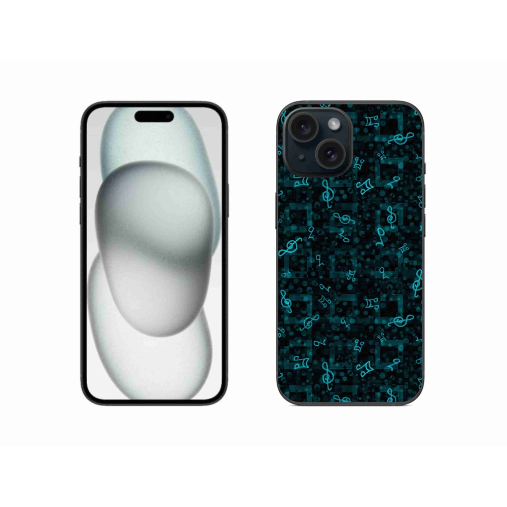 Gelový kryt mmCase na iPhone 15 - noty 1