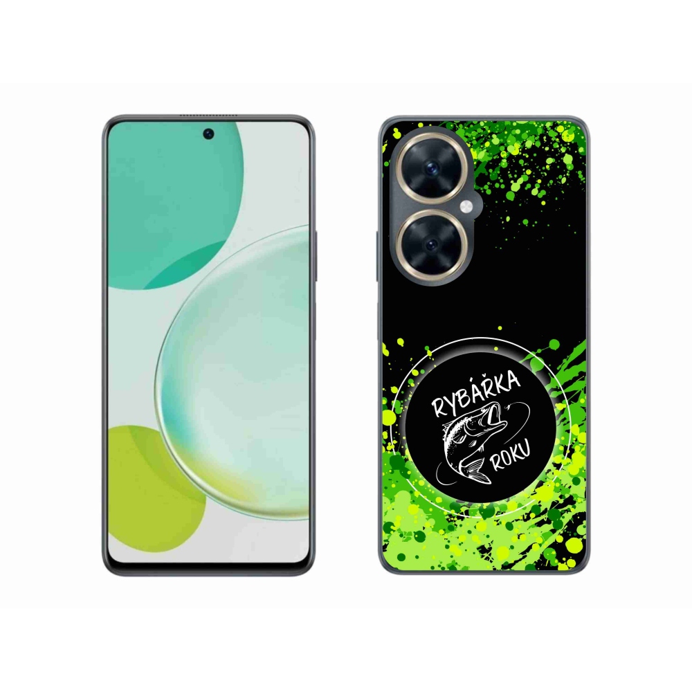 Gelový kryt mmCase na Huawei Nova 11i - rybářka roku černé pozadí