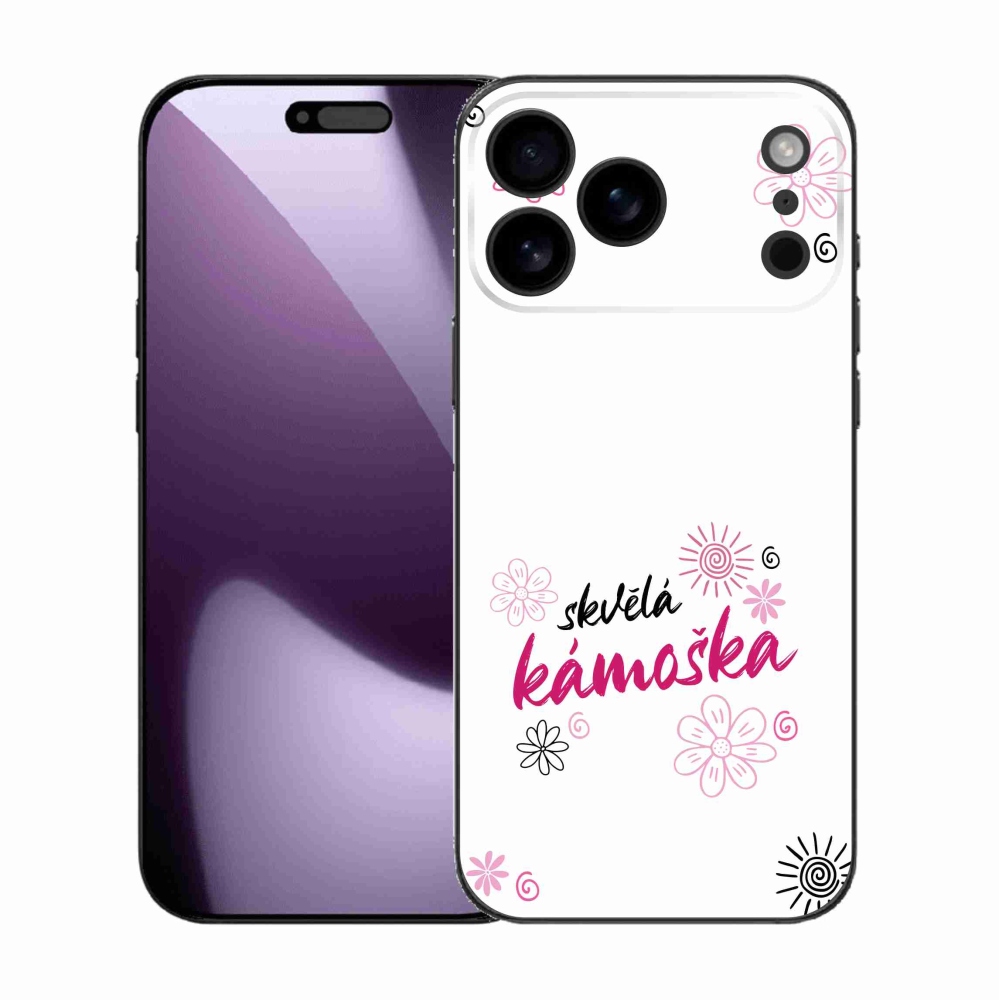 Gelový kryt mmCase na iPhone 17 Pro Max - skvělá kámoška bílé pozadí