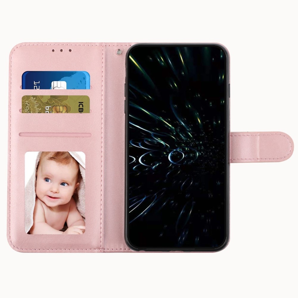 Line knížkové pouzdro na Samsung Galaxy S25 Ultra - růžovozlaté