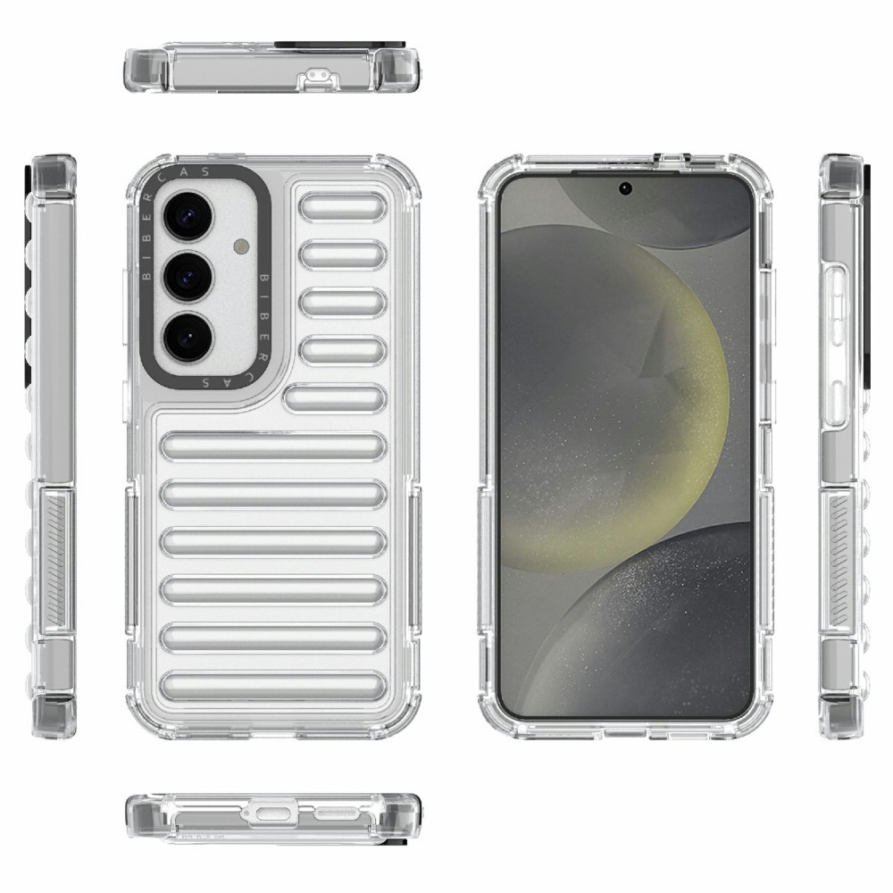 Stripe odolný kryt na Samsung Galaxy S25 - průhledný