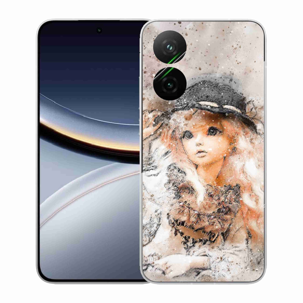 Gelový kryt mmCase na Xiaomi Poco F7 5G - holčička s kloboukem
