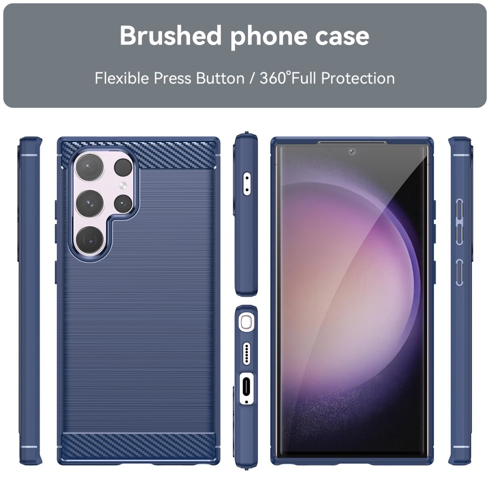 Carbon odolný gelový obal na Samsung Galaxy S24 Ultra - modrý