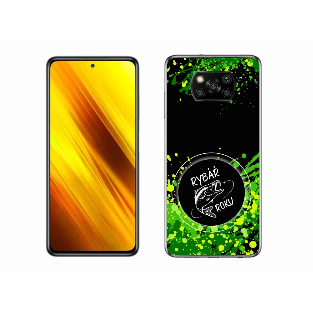 Gelový kryt mmCase na Xiaomi Poco X3 Pro - rybář roku černé pozadí