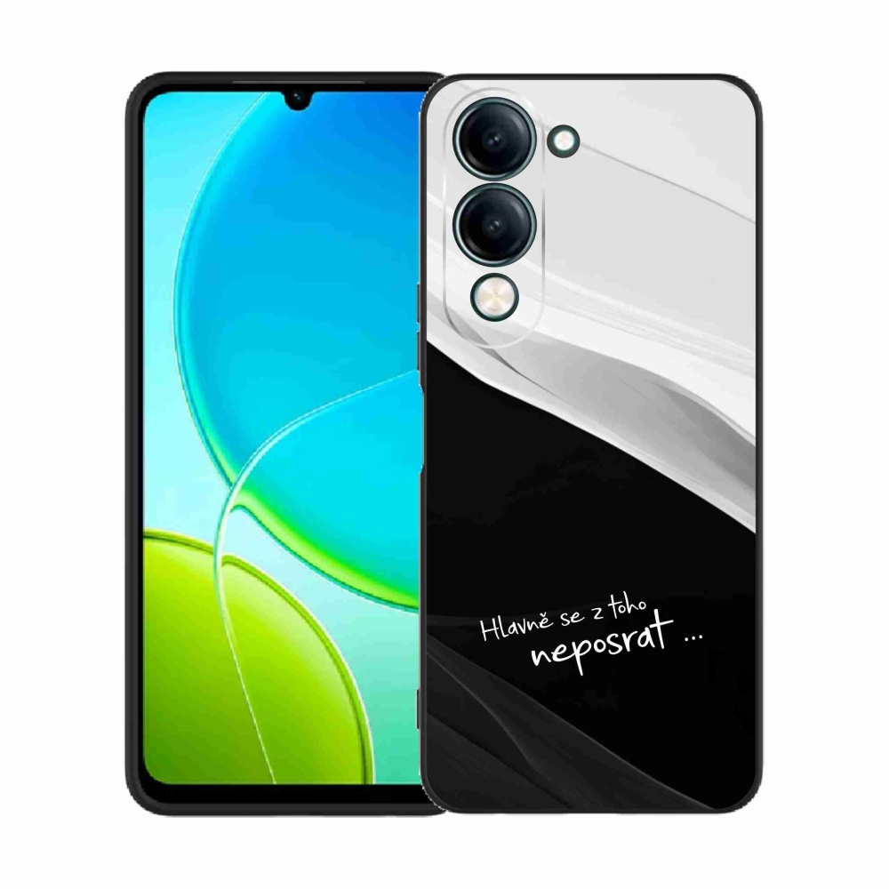Gelový kryt mmCase na Vivo Y29s 5G - vtipný text 13 černobílé pozadí
