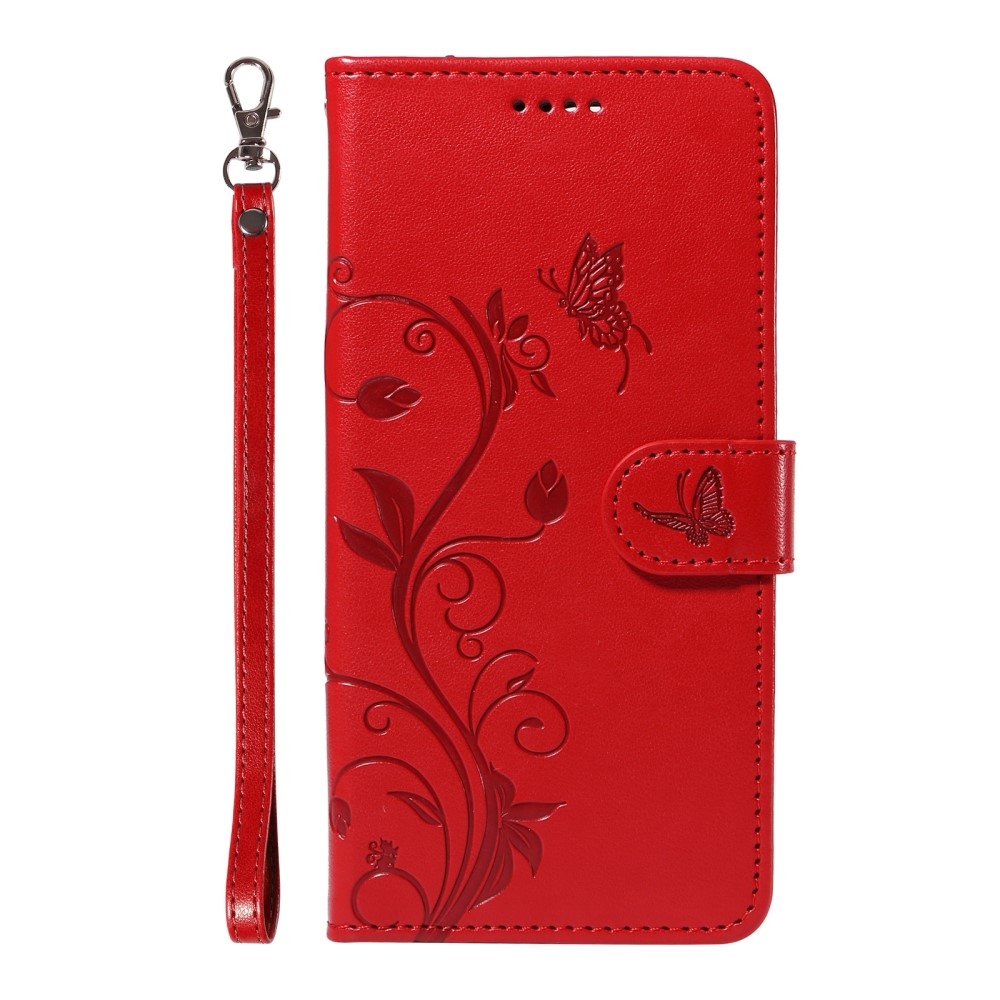 Flower knížkové pouzdro na Xiaomi Redmi Note 13 - červené