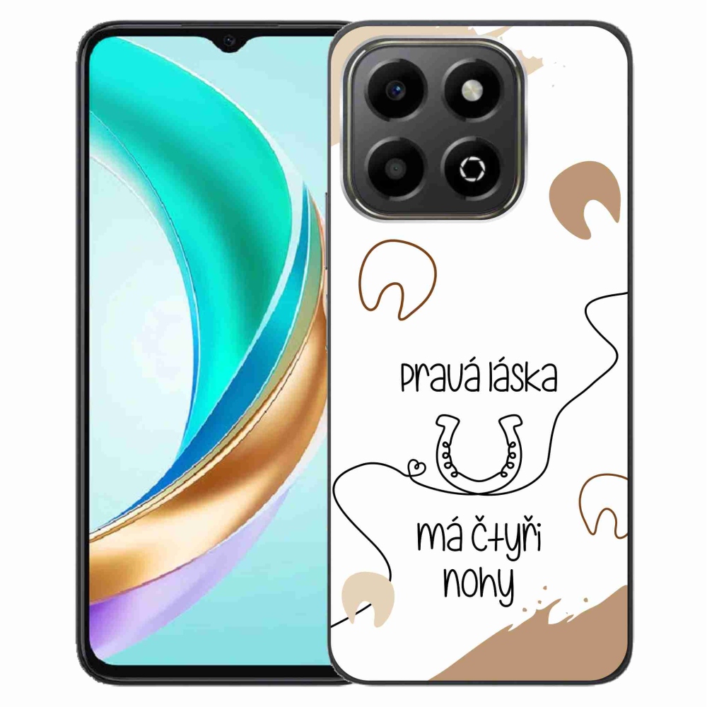 Gelový kryt mmCase na Honor X6b - koňský motiv bílé pozadí