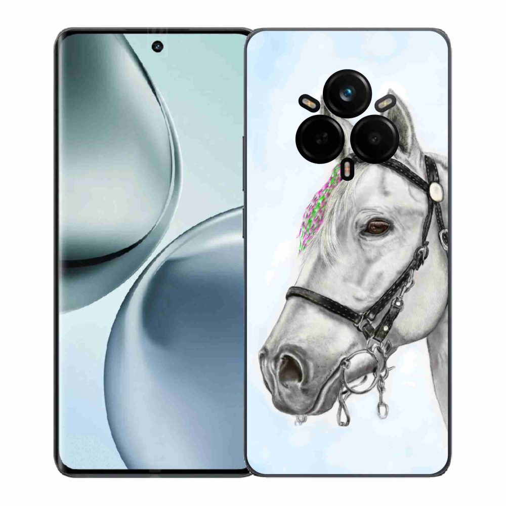 Gelový kryt mmCase na Realme 14 Pro+ 5G - bílý kůň 1
