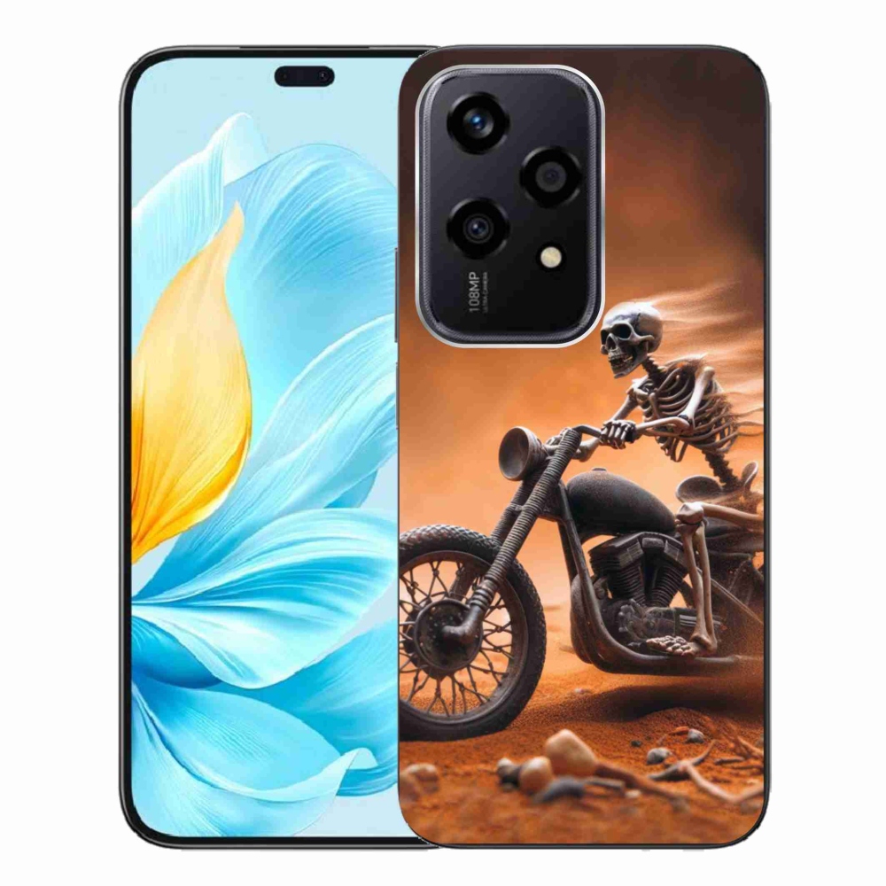 Gelový kryt mmCase na Honor 200 Lite 5G - kostra na motorce
