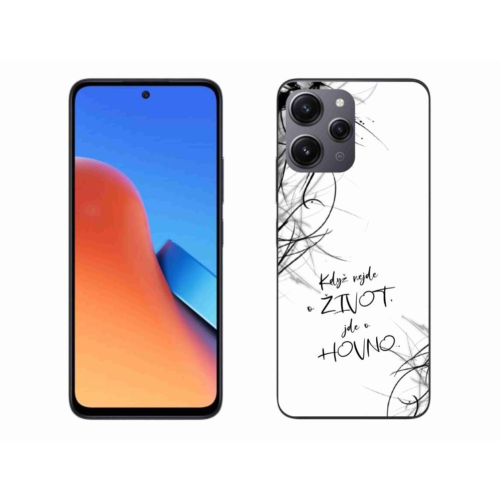 Gelový kryt mmCase na Xiaomi Redmi 12 - vtipný text 16 bílé pozadí