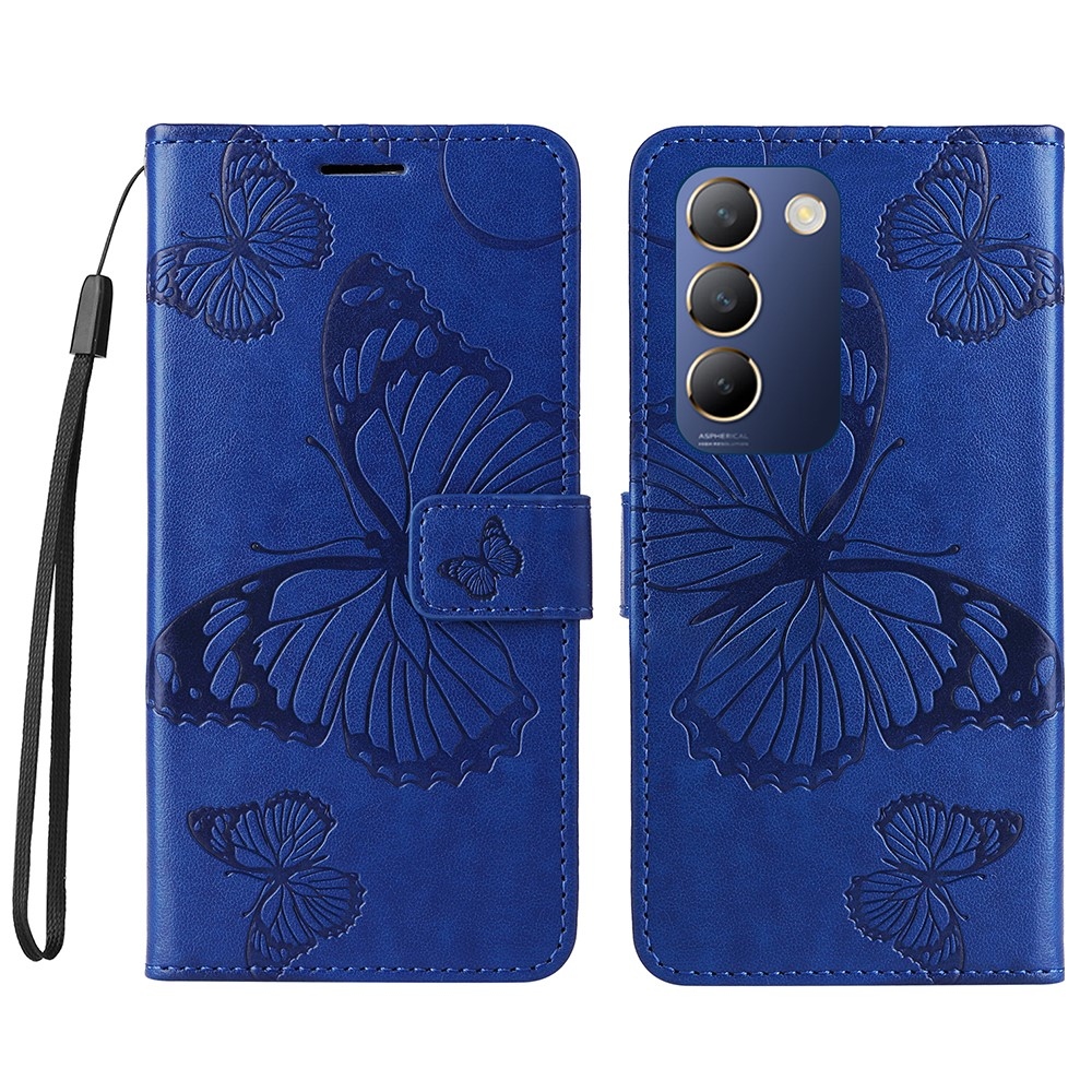 Big Butterfly knížkové pouzdro na Vivo V40 SE 4G/5G - modré