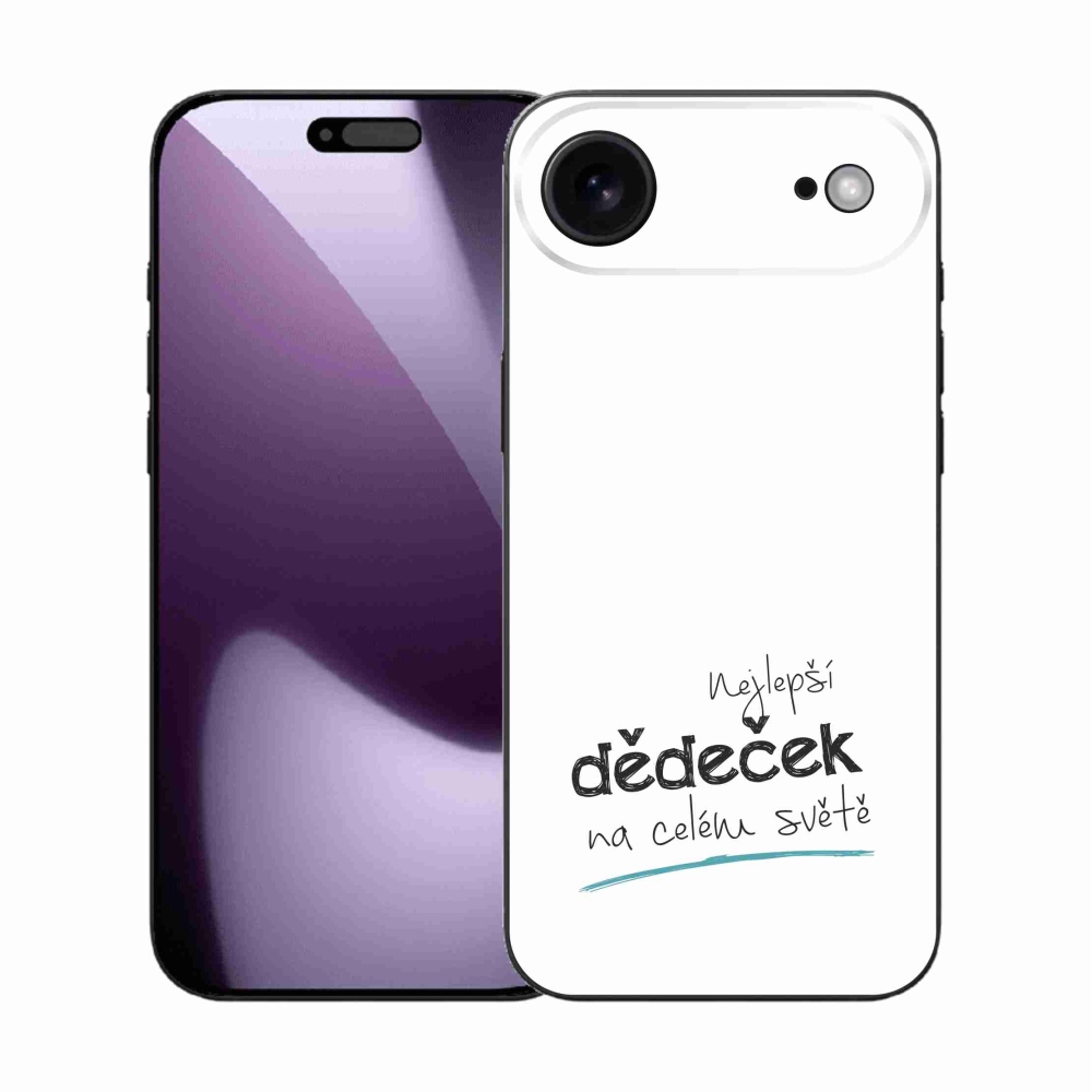 Gelový kryt mmCase na iPhone 17 Air - nejlepší dědeček 3 bílé pozadí