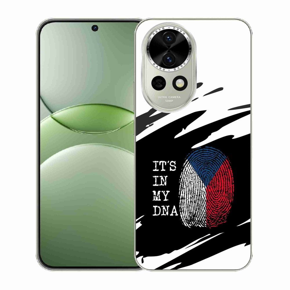 Gelový kryt mmCase na Huawei Nova 13 5G - vlajka otisk prstu černobílé pozadí