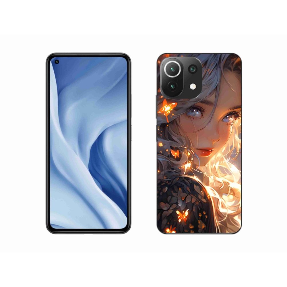 Gelový kryt mmCase na Xiaomi 11 Lite 5G NE - dívka a motýli