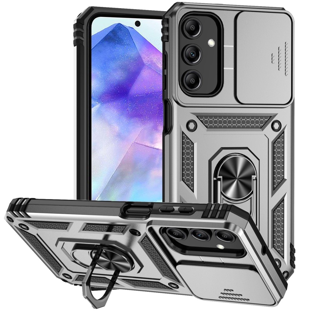 Slide odolný kryt na Samsung Galaxy A35 5G - stříbrný