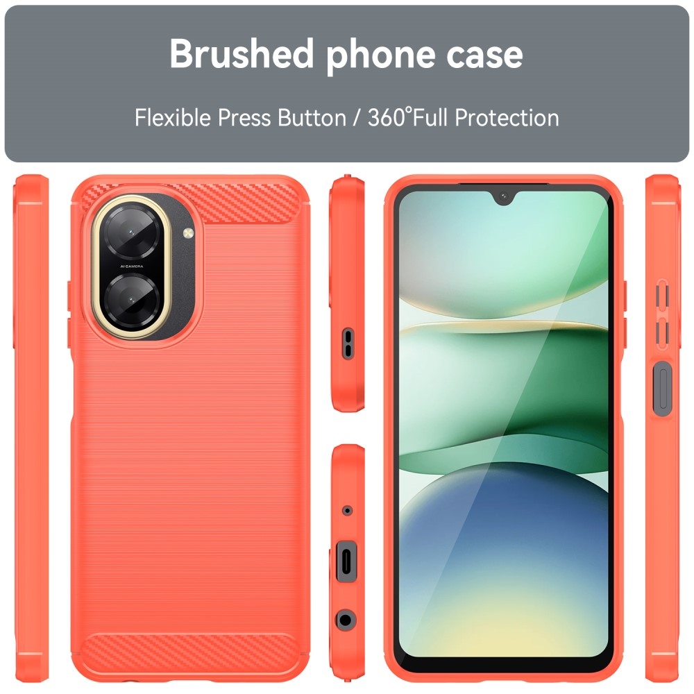 Carbon odolný gelový obal na Xiaomi Redmi A5 (173.45x79.35x8.45mm) - červený