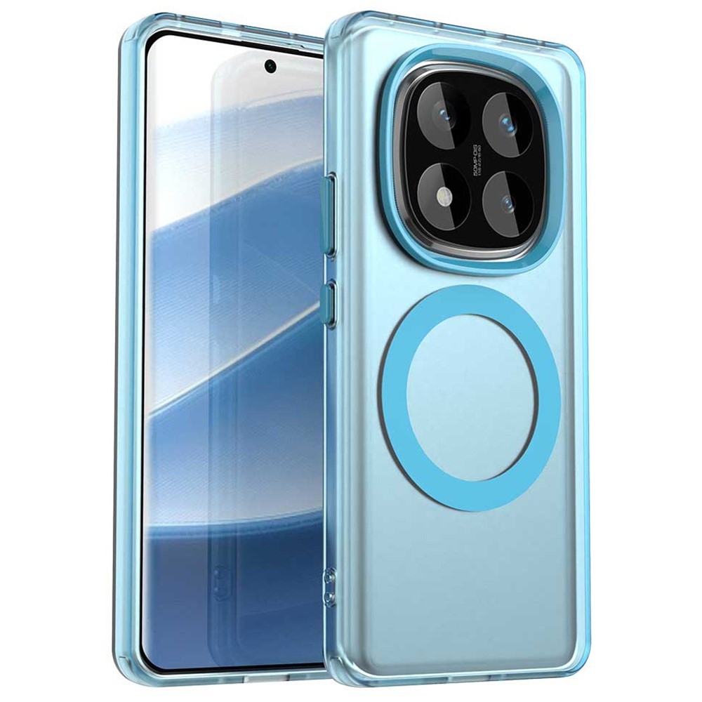 Candy gelový obal s MagSafe na Xiaomi Redmi Note 14 Pro 5G/Poco X7 5G - modrý