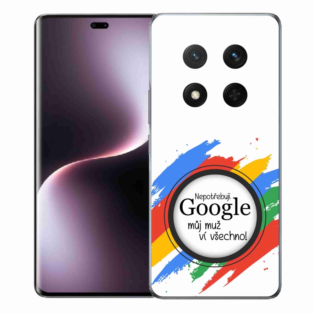 Gelový kryt mmCase na Honor Magic 7 Lite 5G - muž ví všechno bílé pozadí