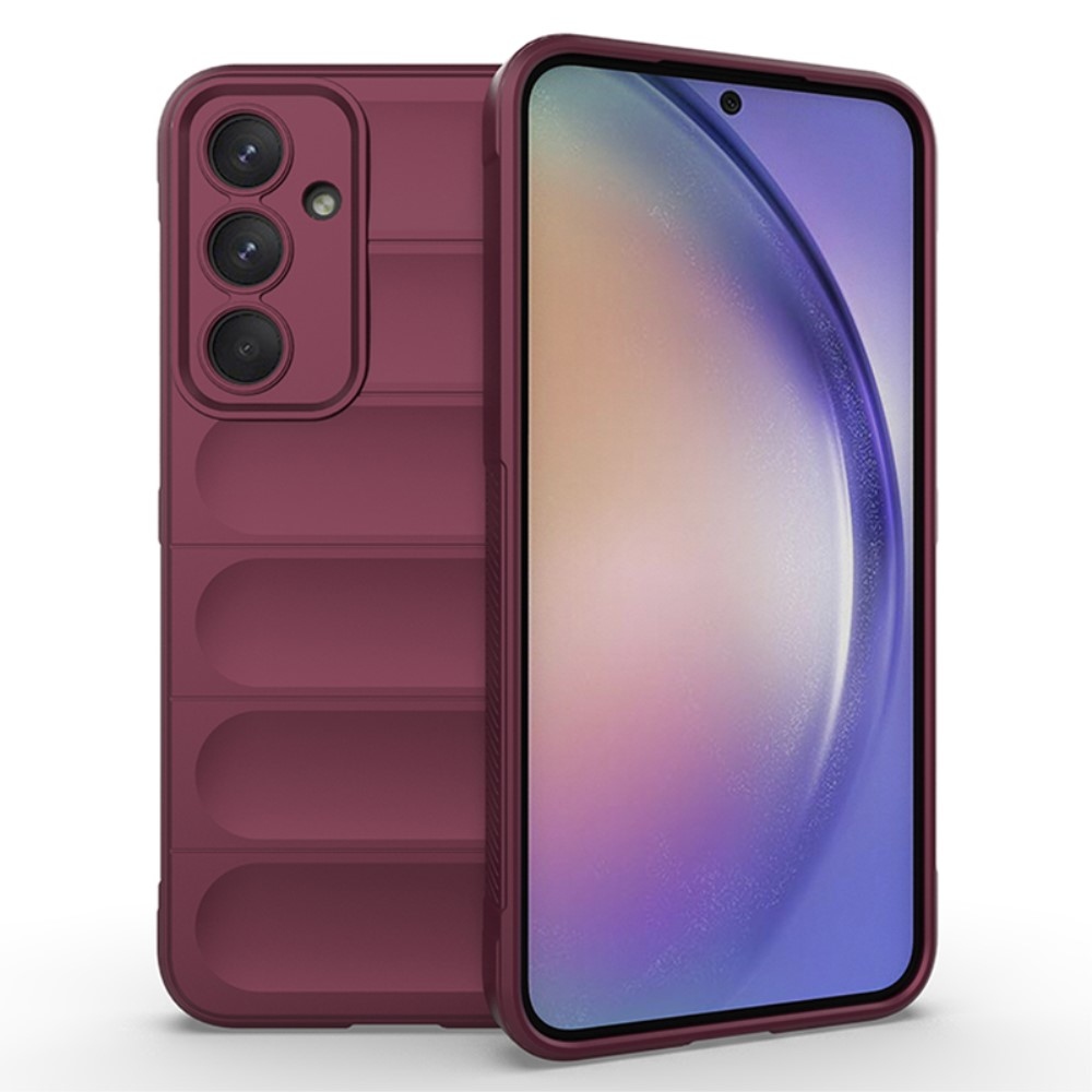 Rugg odolný gelový obal na Samsung Galaxy A55 5G - vínový