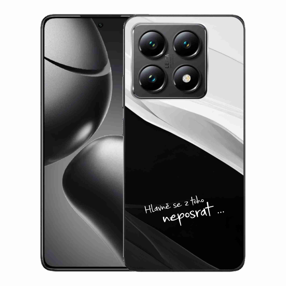 Gelový kryt mmCase na Xiaomi 14T - vtipný text 13 černobílé pozadí