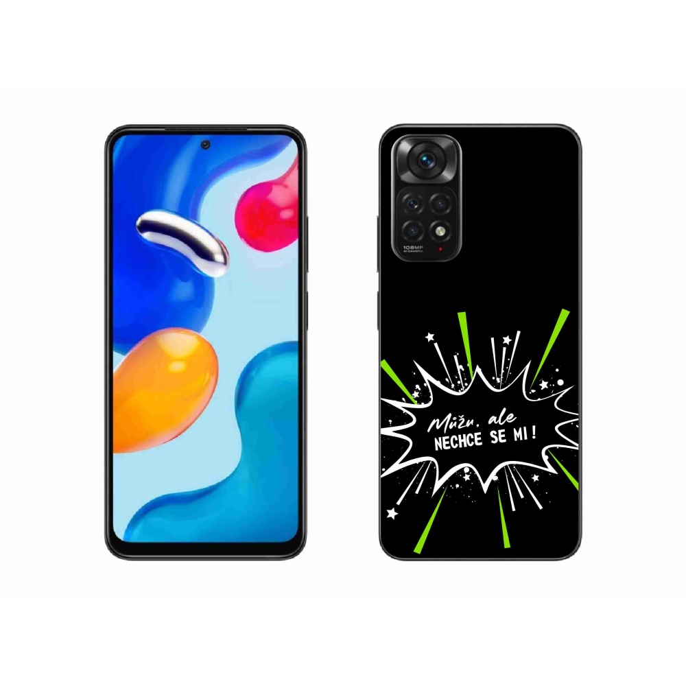 Gelový kryt mmCase na Xiaomi Redmi Note 11S 4G - vtipný text 11 černé pozadí