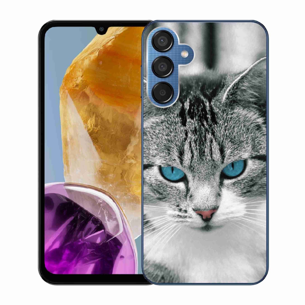 Gelový kryt mmCase na Samsung Galaxy M15 5G - kočičí pohled 1