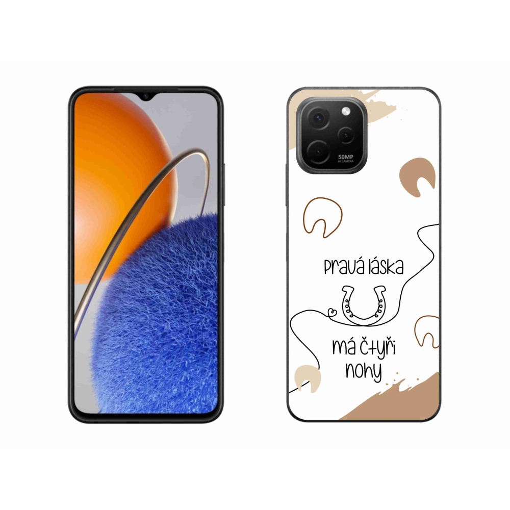 Gelový kryt mmCase na Huawei Nova Y61 - koňský motiv bílé pozadí
