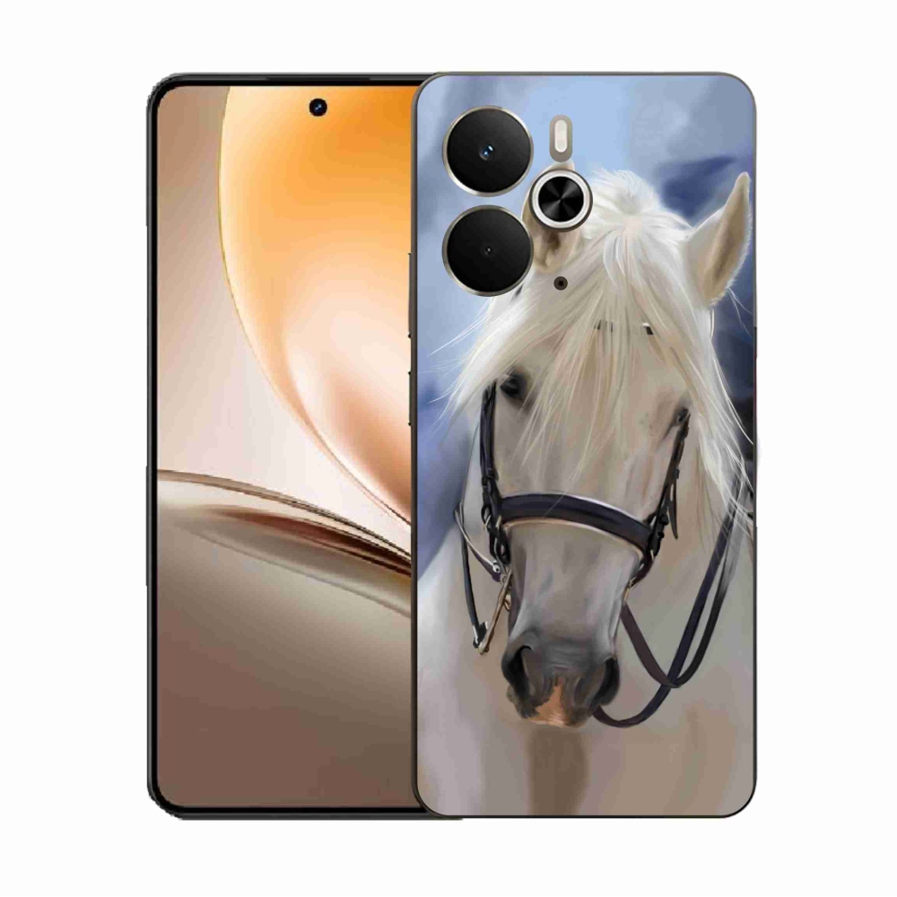 Gelový kryt mmCase na Realme 14 5G - bílý kůň