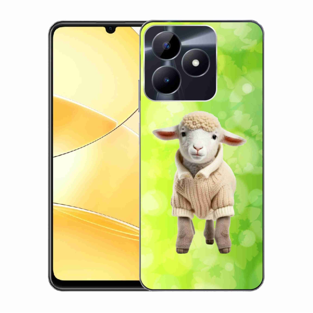 Gelový kryt mmCase na Realme C51/C53 - jehně ve svetru