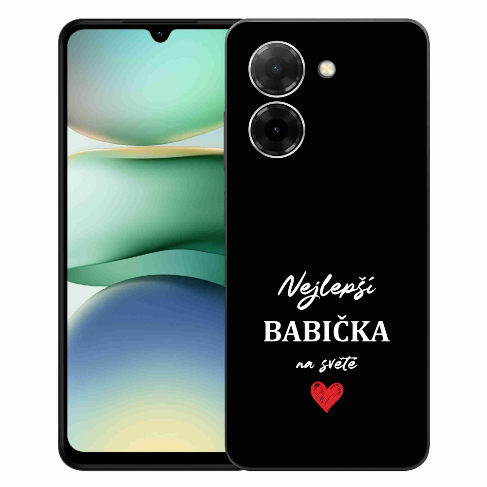Gelový kryt mmCase na Xiaomi Redmi A5 (173.45x79.35x8.45mm) - nejlepší babička 1 černé pozadí