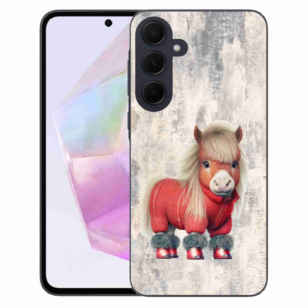 Gelový kryt mmCase na Samsung Galaxy A35 5G - poník ve svetru