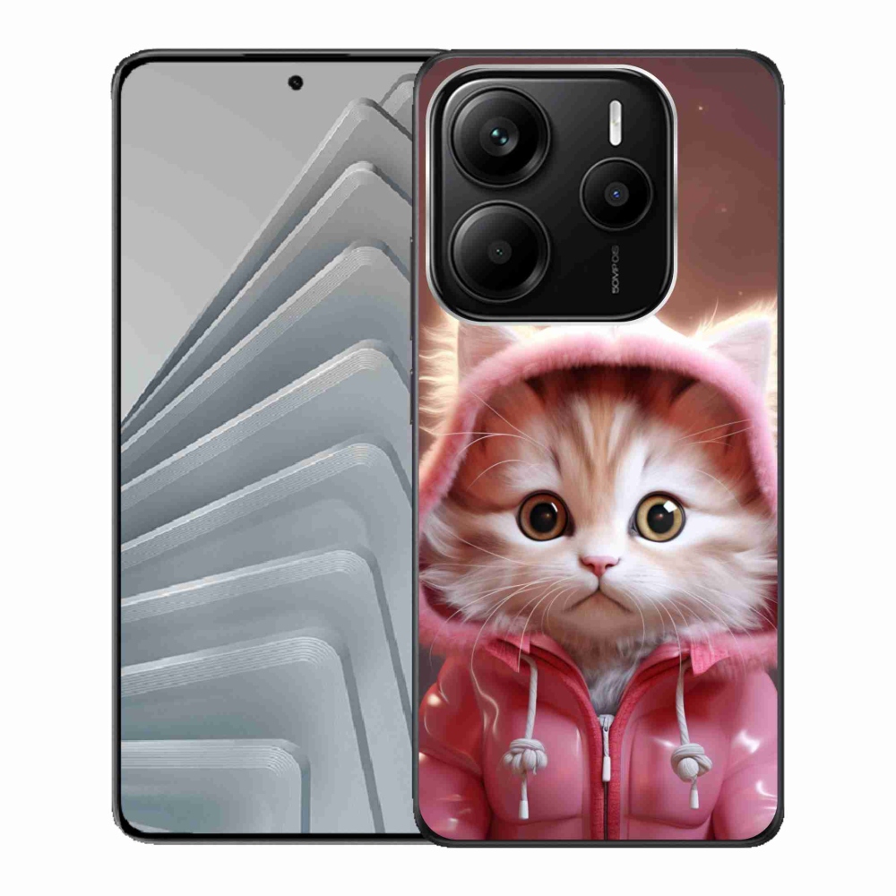 Gelový kryt mmCase na Xiaomi Redmi Note 14 5G - roztomilé kotě 3