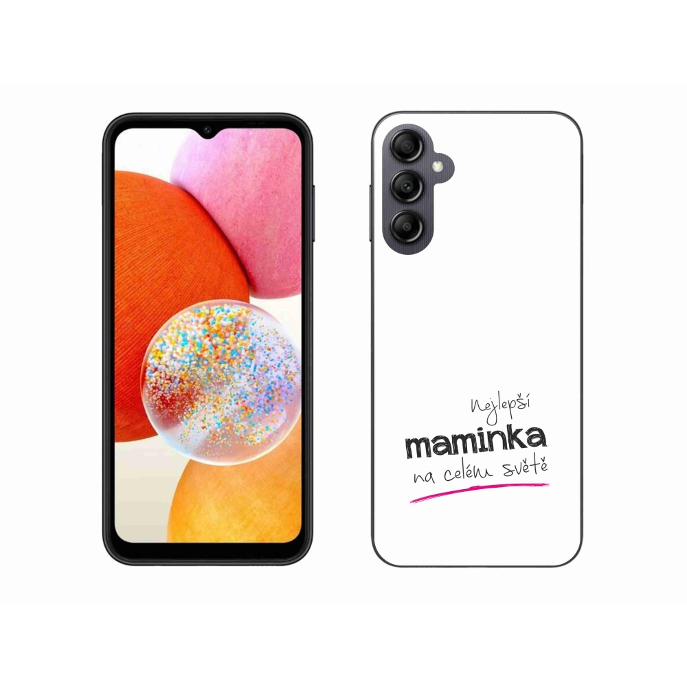 Gelový kryt mmCase na Samsung Galaxy A14 4G/5G - nejlepší maminka 4 bílé pozadí