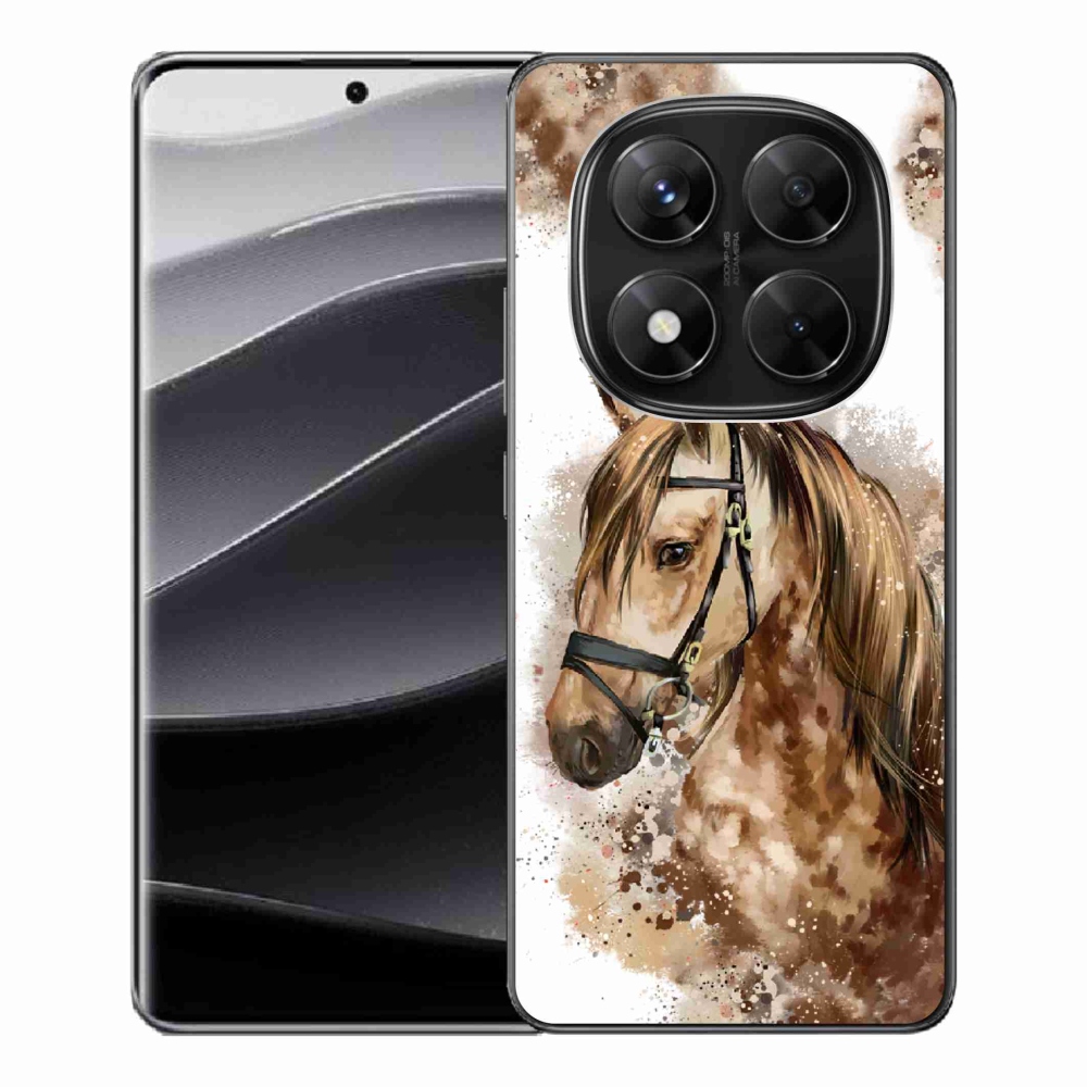 Gelový kryt mmCase na Xiaomi Redmi Note 14 Pro 5G/Poco X7 5G - hnědý kreslený kůň