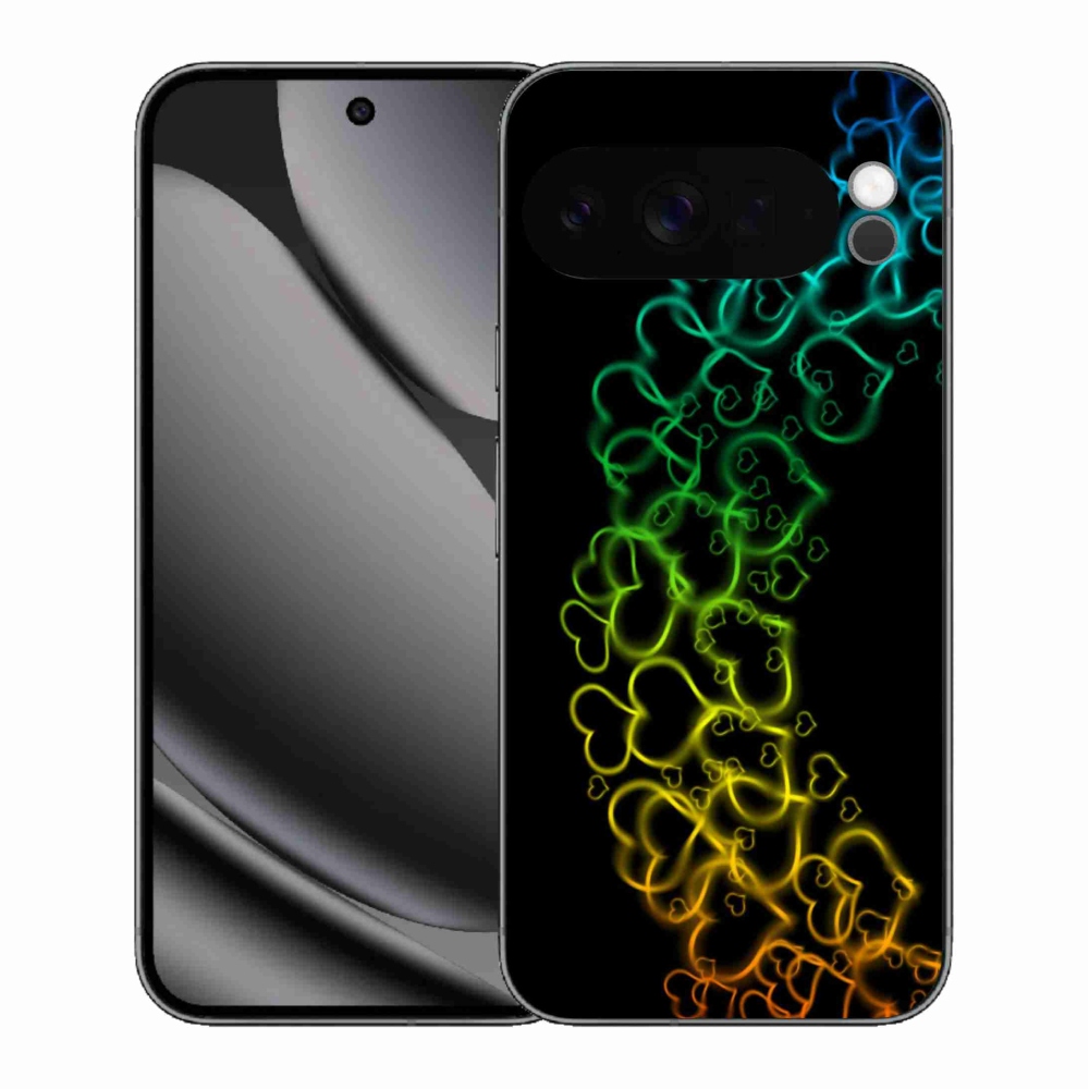 Gelový kryt mmCase na Google Pixel 10 Pro XL - barevná srdíčka