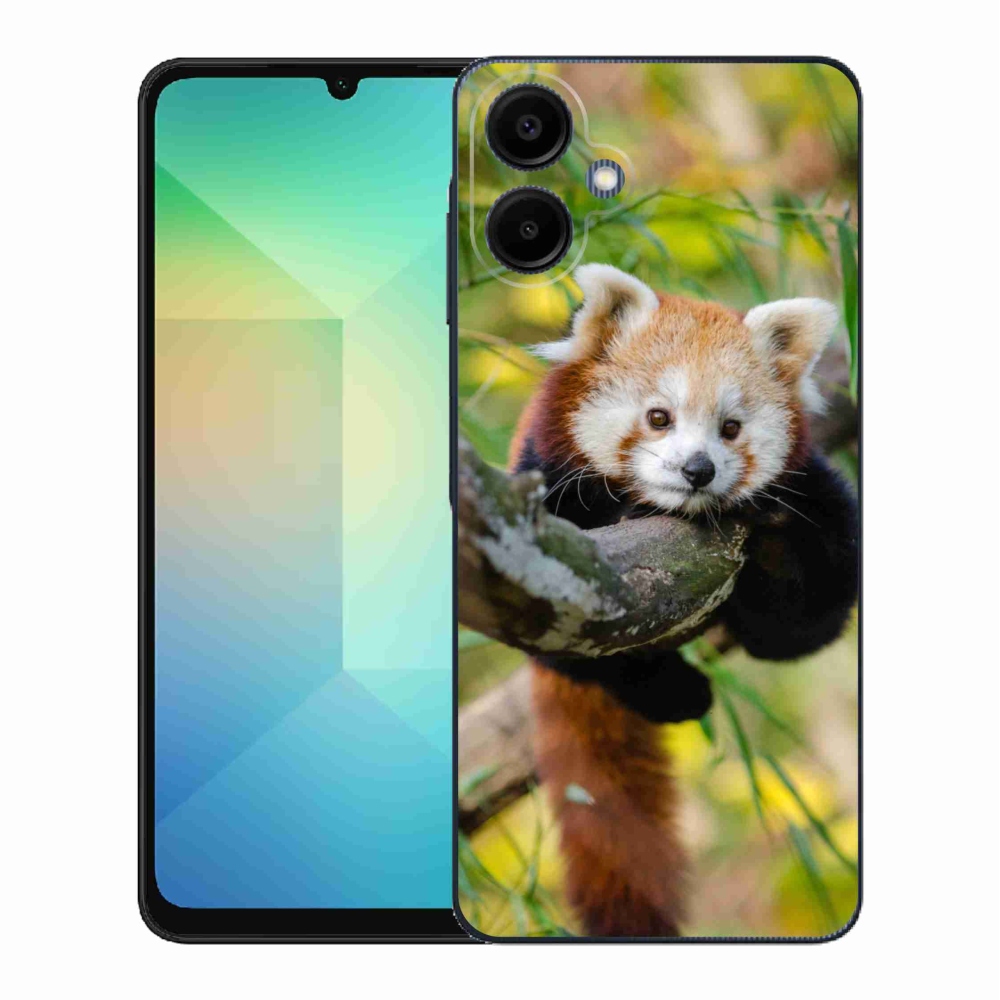 Gelový kryt mmCase na Samsung Galaxy A06 4G - panda červená