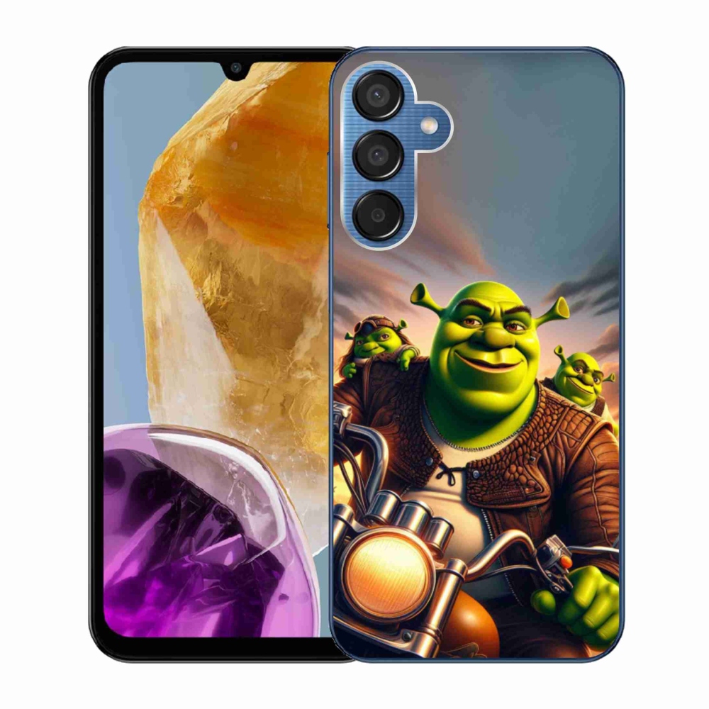 Gelový kryt mmCase na Samsung Galaxy M15 5G - shrek na motorce