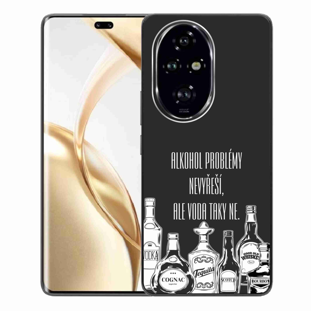 Gelový kryt mmCase na Honor 200 Pro 5G - vtipný text černé pozadí