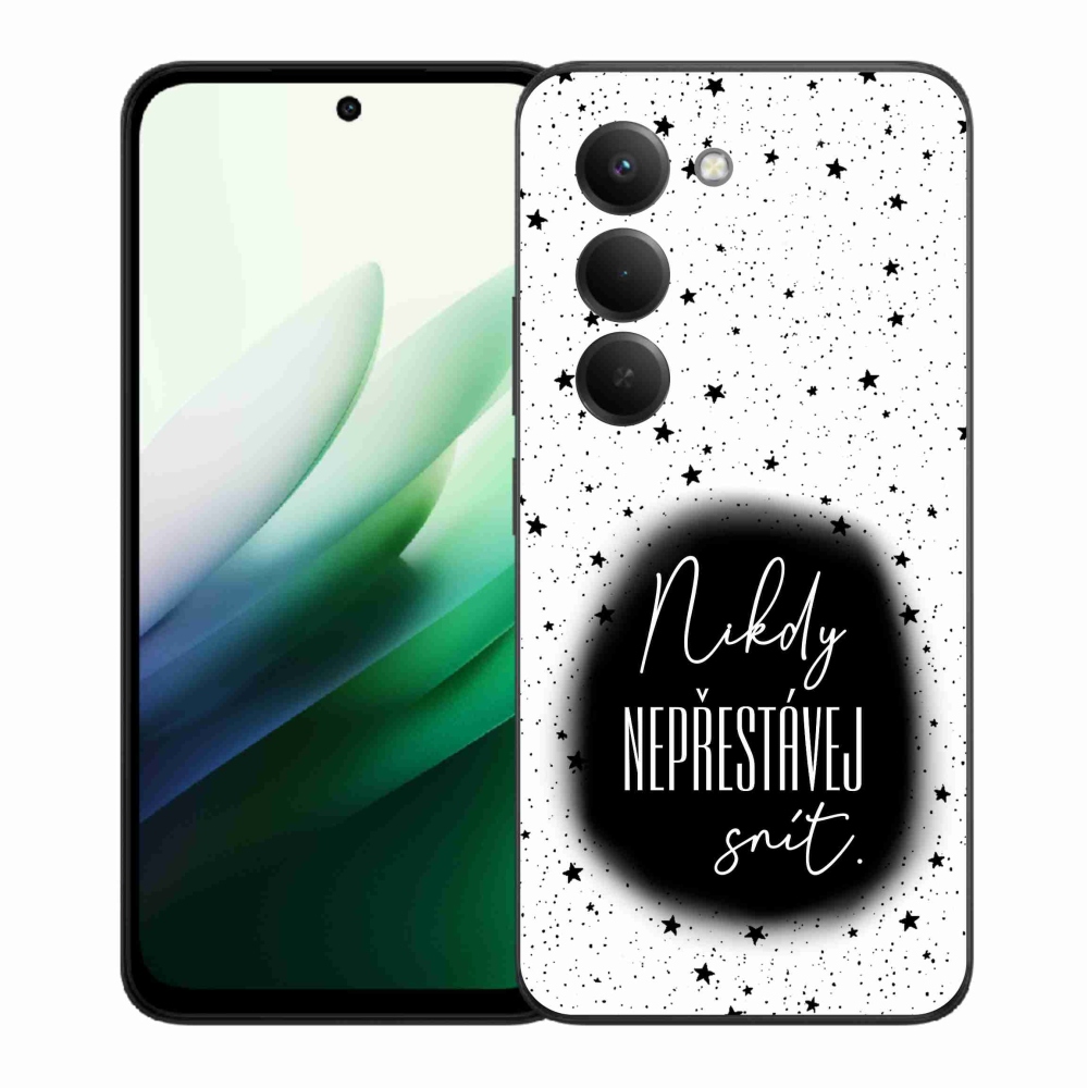 Gelový kryt mmCase na Xiaomi Redmi 15 5G - citát 1 černobílé pozadí