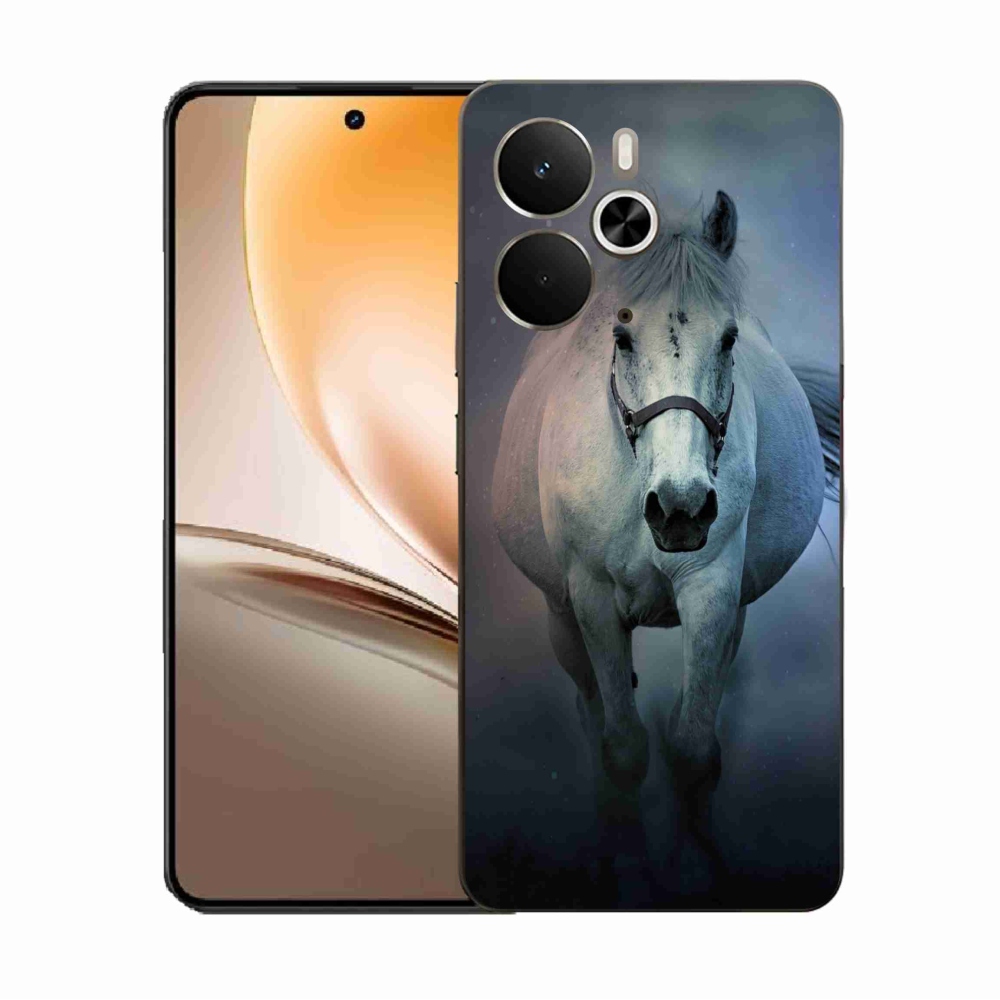 Gelový kryt mmCase na Realme 14 5G - běžící bílý kůň