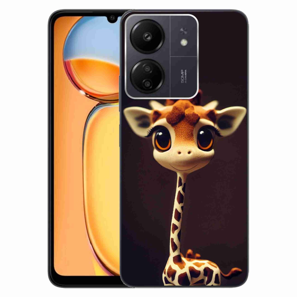 Gelový kryt mmCase na Xiaomi Poco C65/Redmi 13C - malá žirafa