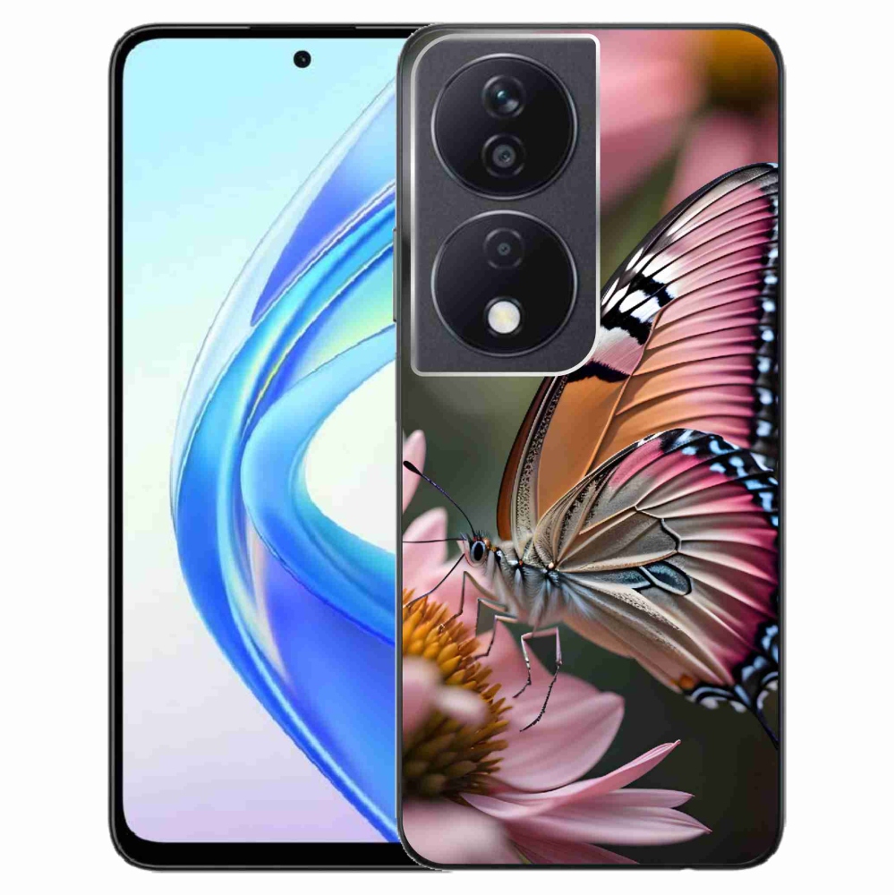 Gelový kryt mmCase na Honor X7b/Honor 90 Smart - barevný motýl