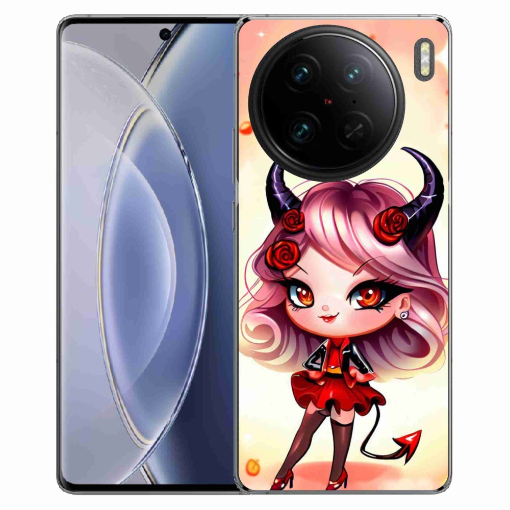 Gelový kryt mmCase na Vivo X90 Pro - kreslená čertice